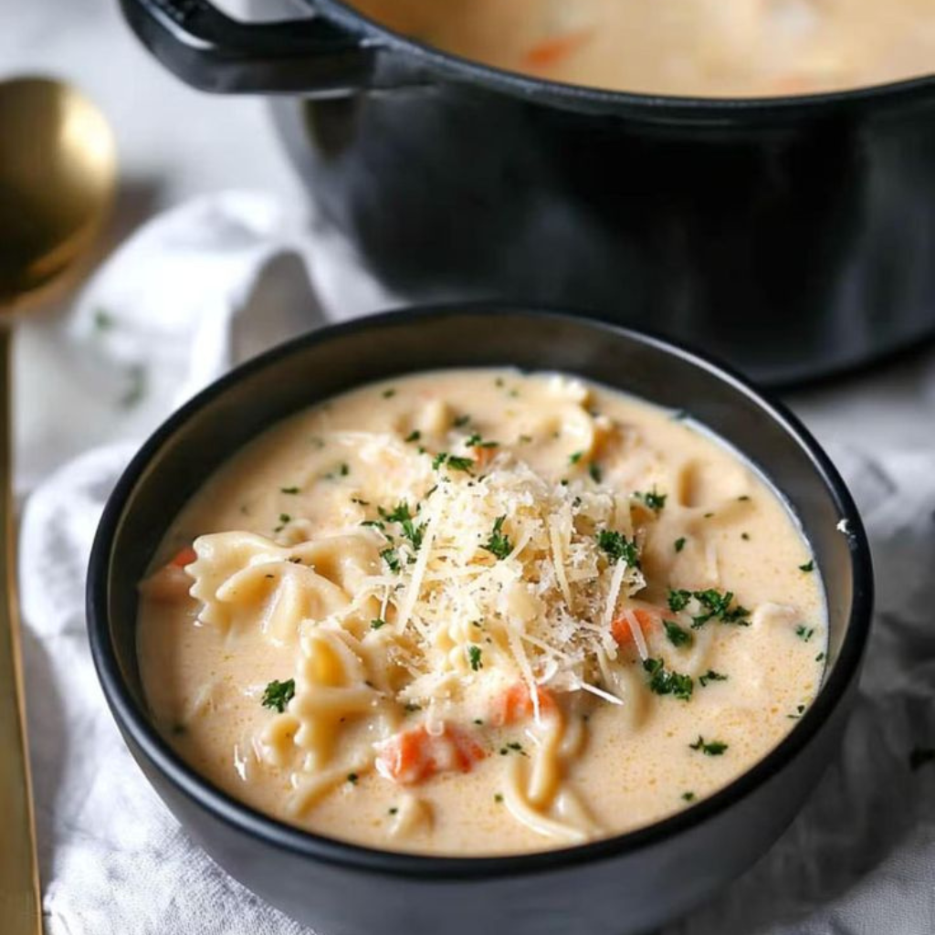 Creamy Chicken Alfredo Soup