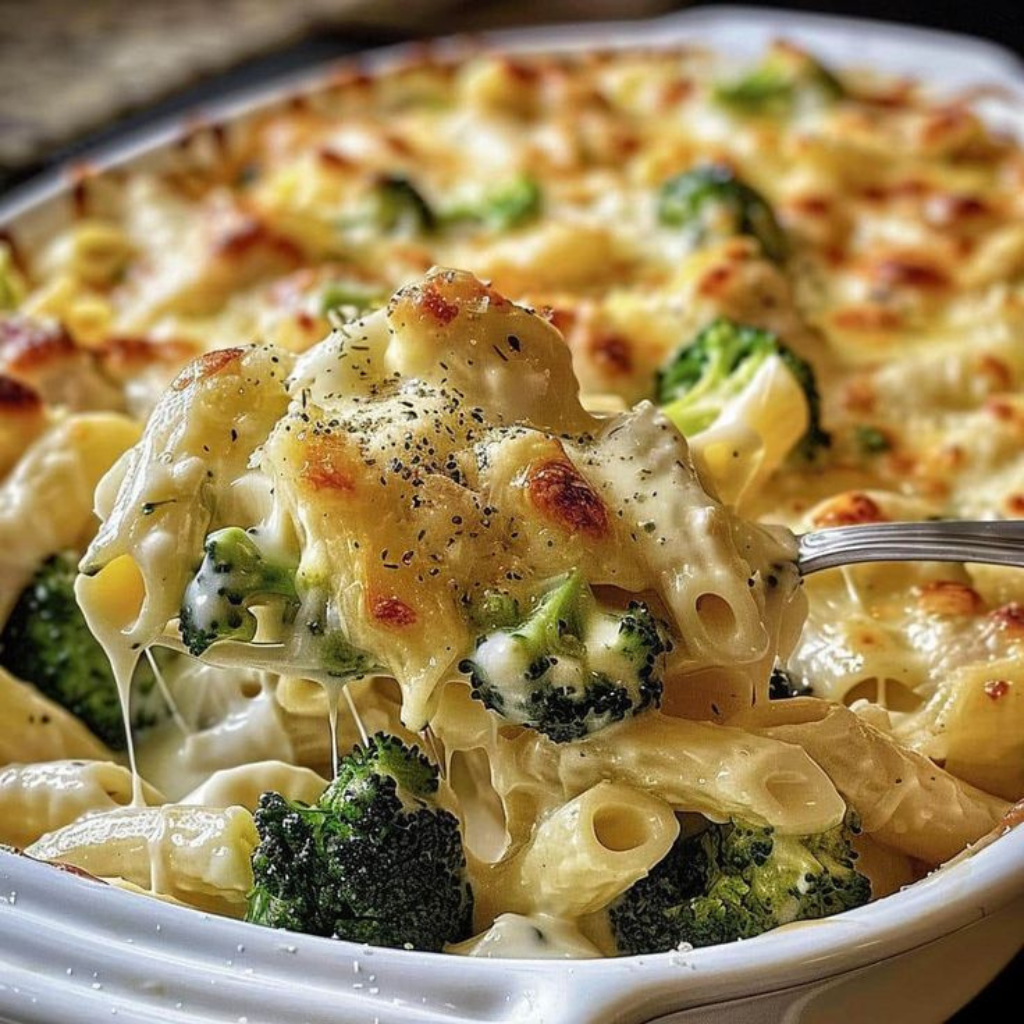 Creamy Steak and Baby Broccoli Alfredo Spaghetti